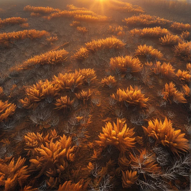 Golden Hillside Vegetation