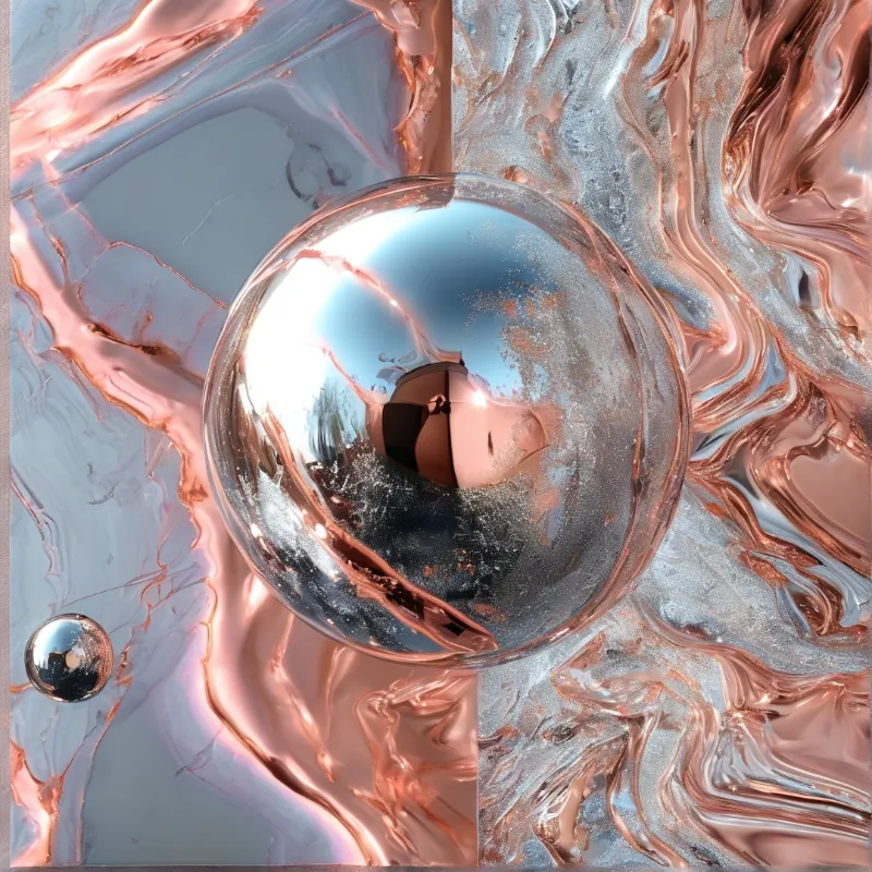 Liquid Metal Abstract Art