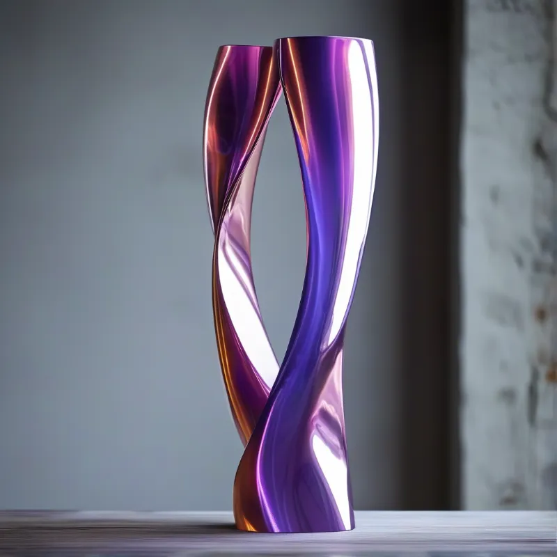 Iridescent Twisted Sculpture