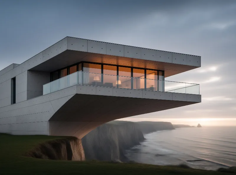Modern Cantilevered House