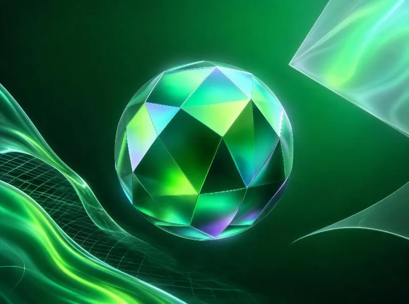 Abstract Green Digital Sphere