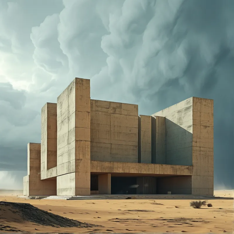 Desert Concrete Monument