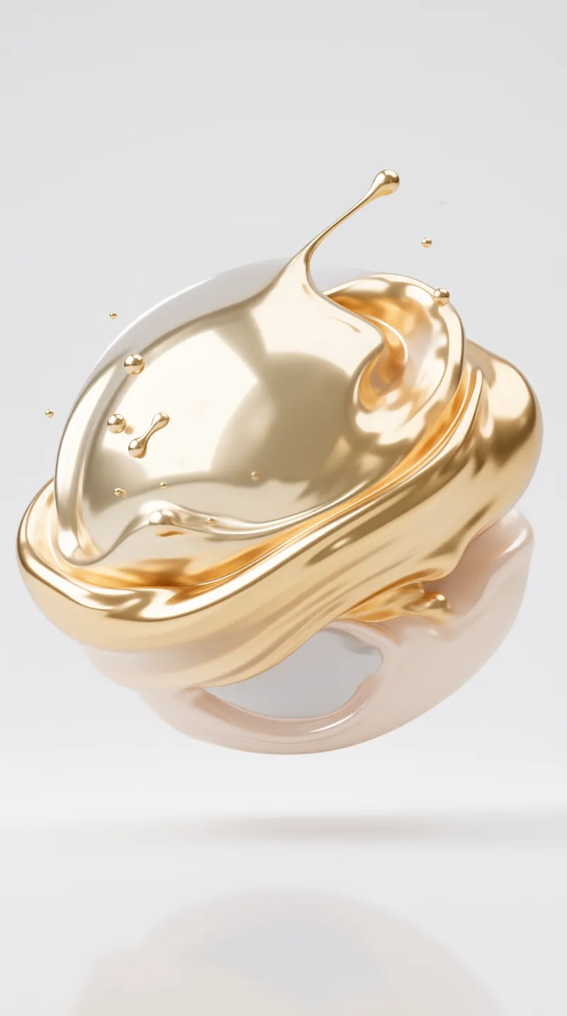 Molten Gold Splash — Glossy Studio Study