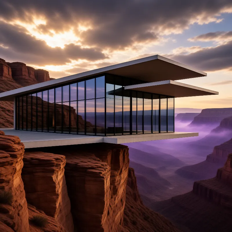 Modern Canyon Cliffside Home