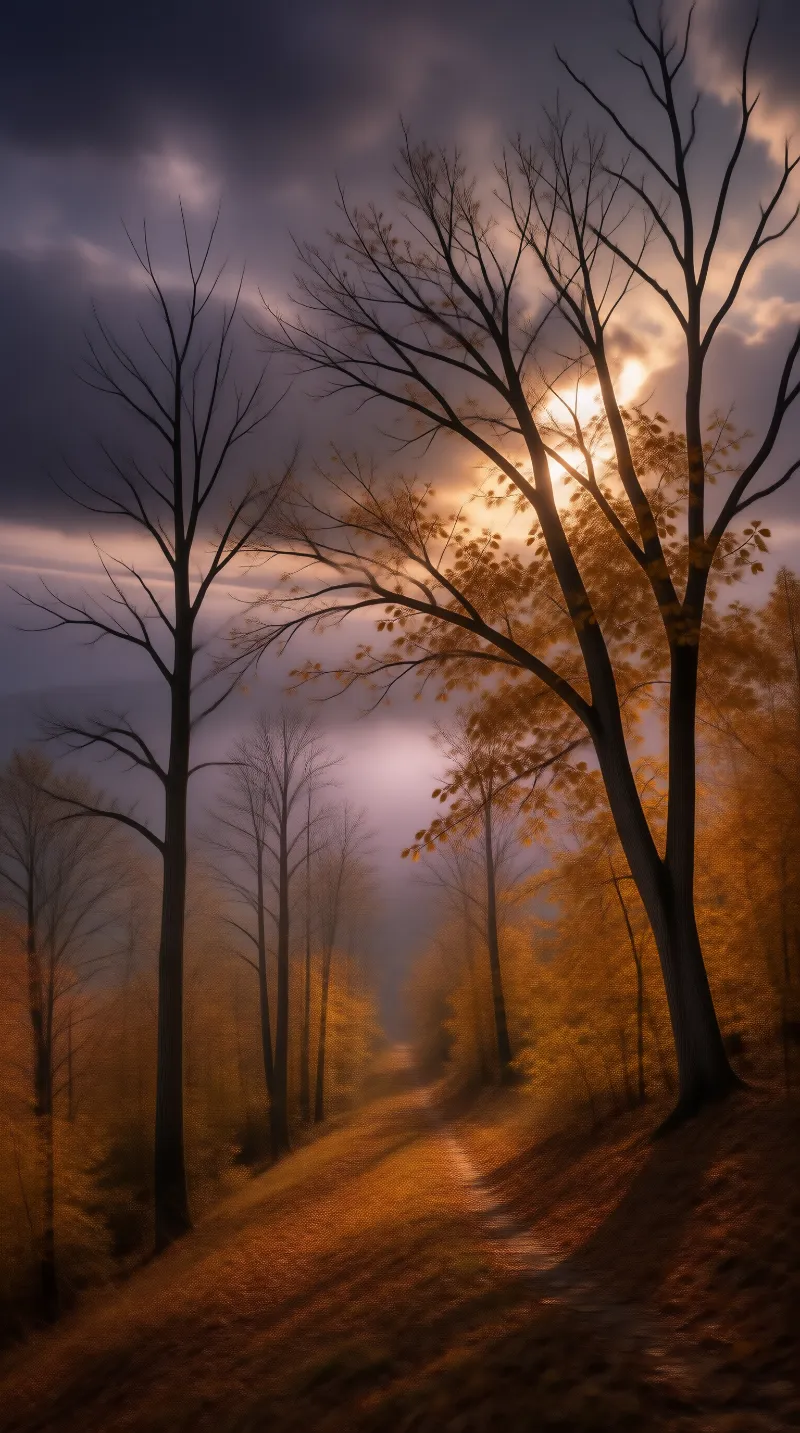 Sunlit Forest Path