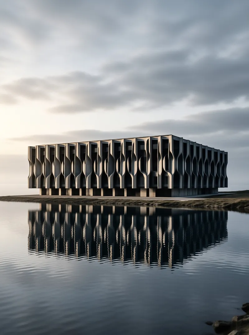 Modern Building by Water