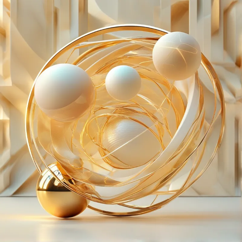 Abstract Geometric Sphere Art