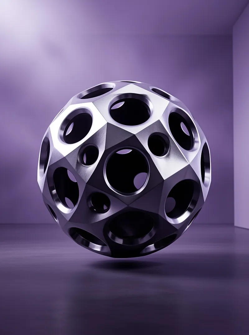 Metallic Geometric Sphere