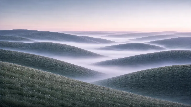 Rolling Hills in Mist