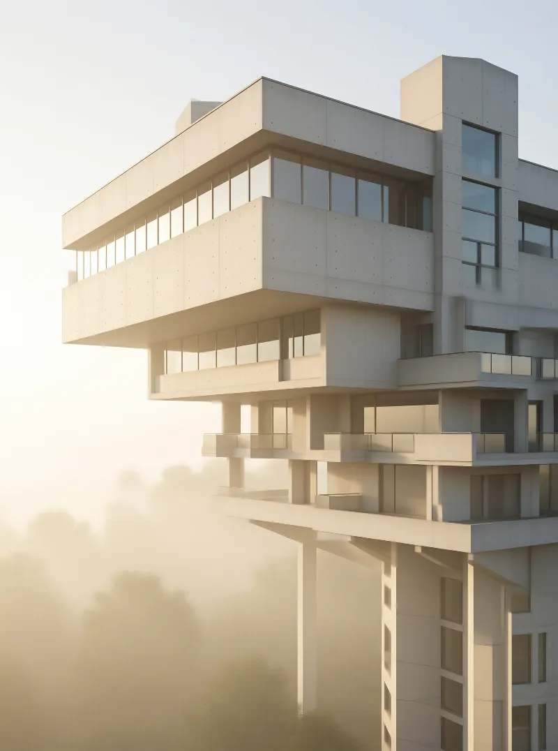 Modern Architecture in Mist