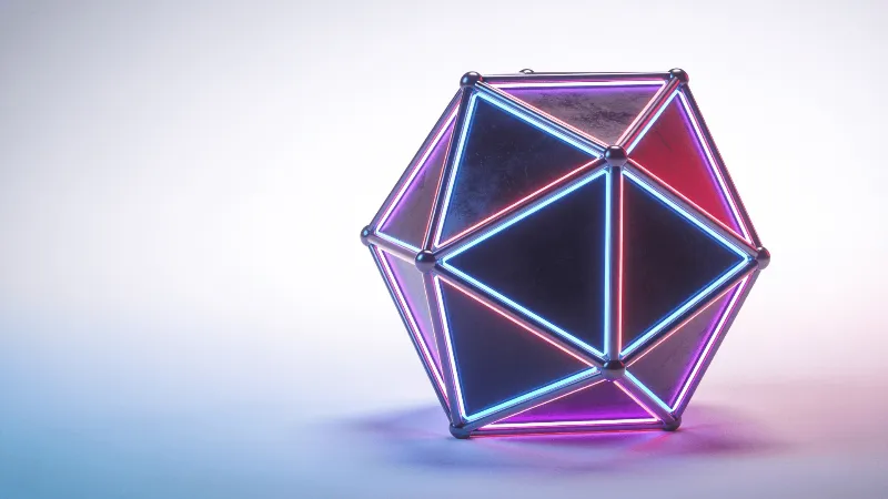 Neon, Neon-Lit Dodecahedron