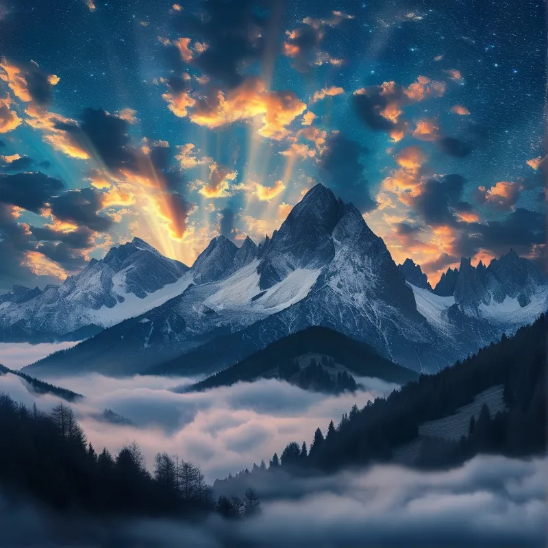 Mystical Mountain Landscape