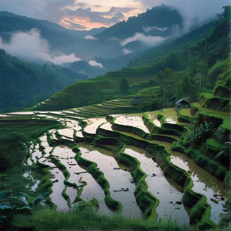 Misty Rice Terraces