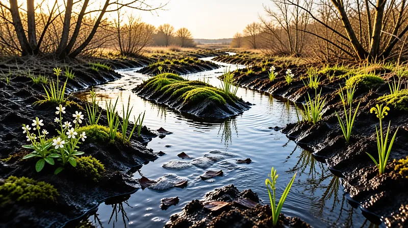 Mossy Stream in Forest