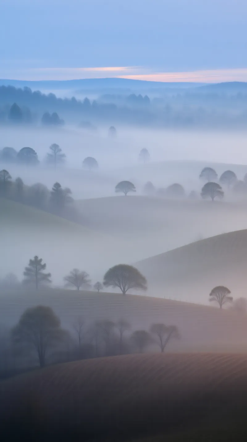 Misty Rolling Hills