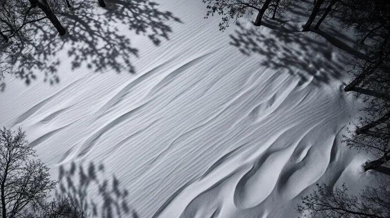 Snowy Landscape Shadows