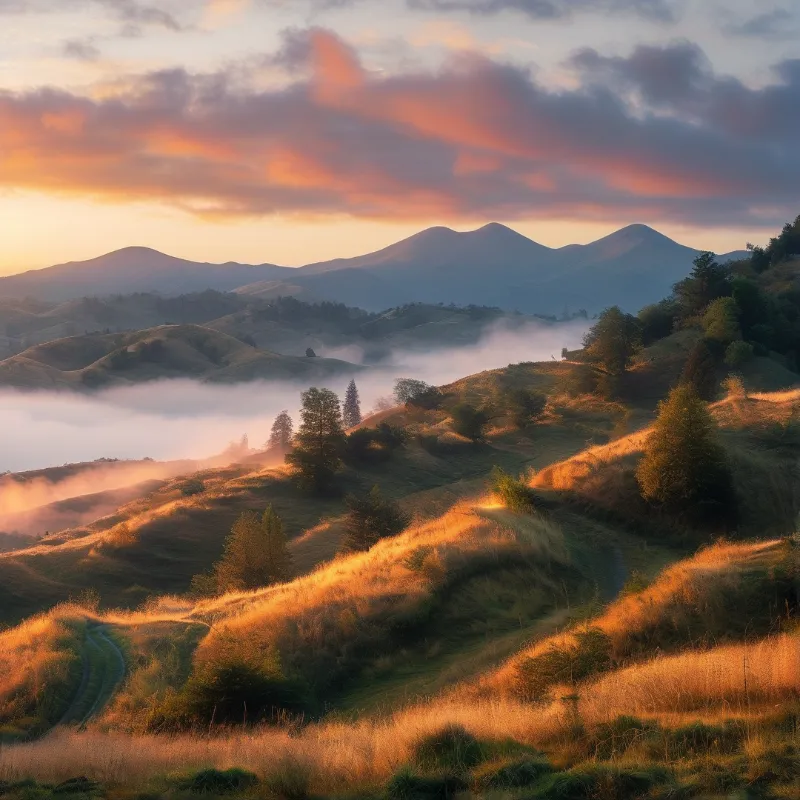 Rolling Hills at Sunrise