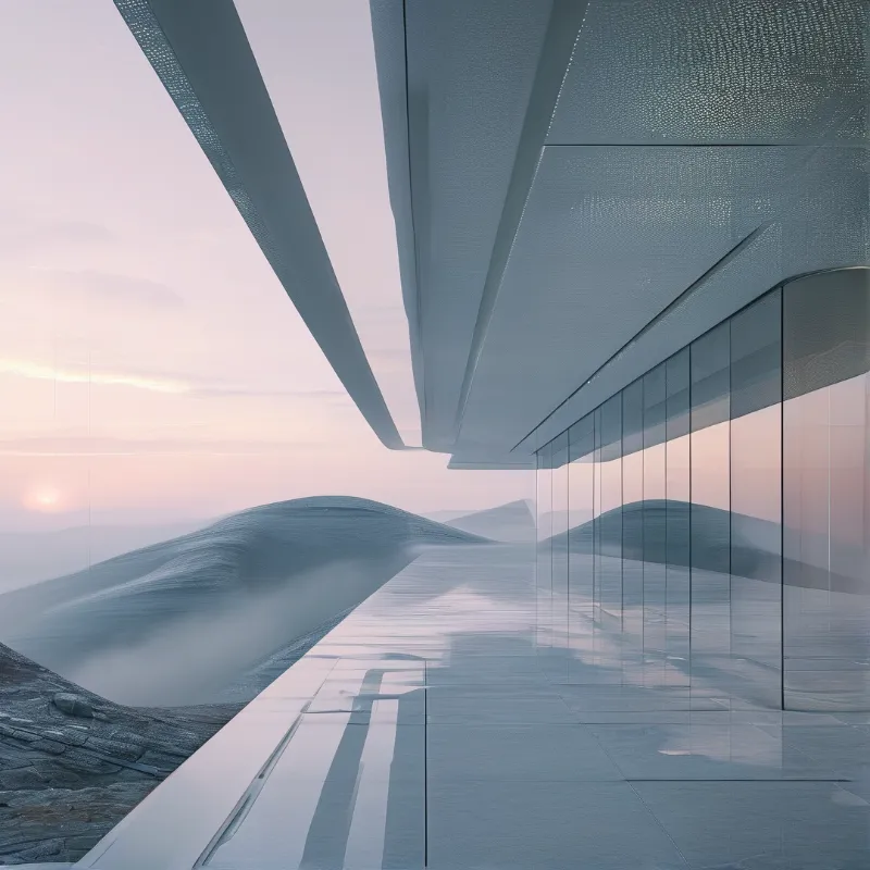 Futuristic Glass Walkway