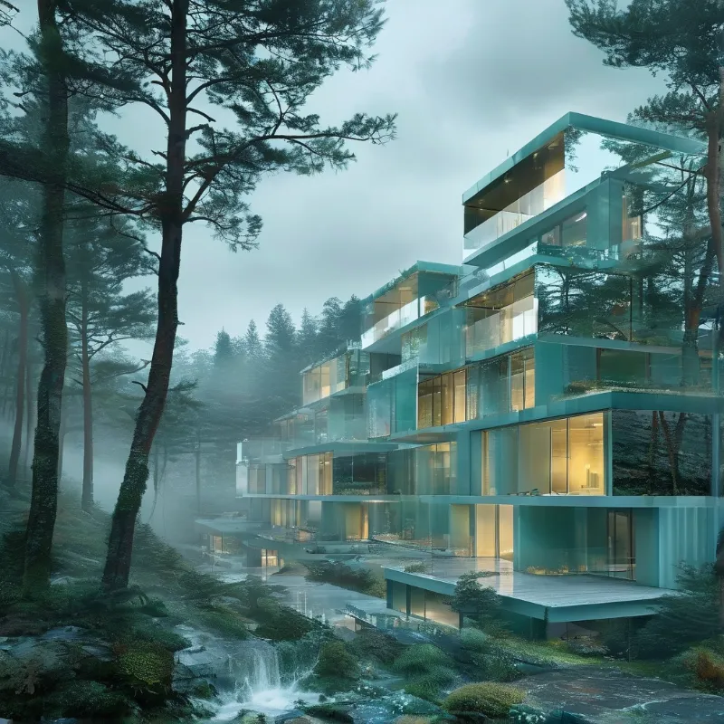 Foggy Forest Glass Retreat