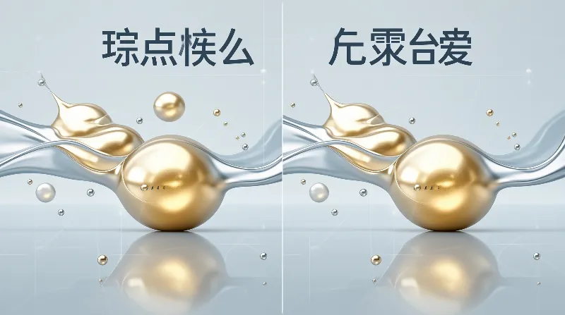 Abstract 3D Gold Liquid Art