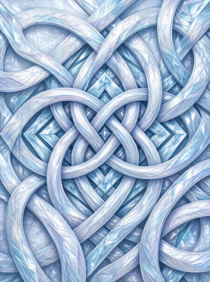 Interwoven Blue Pattern
