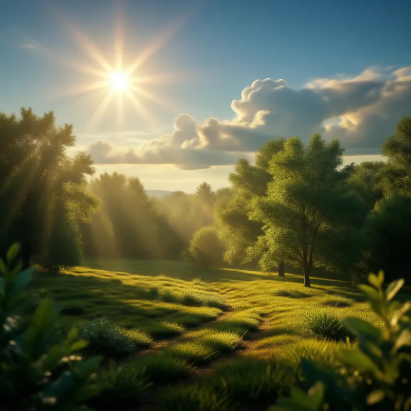 Sunlit Pastoral Meadow