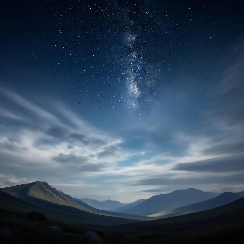 Milky Way Mountain Landscape