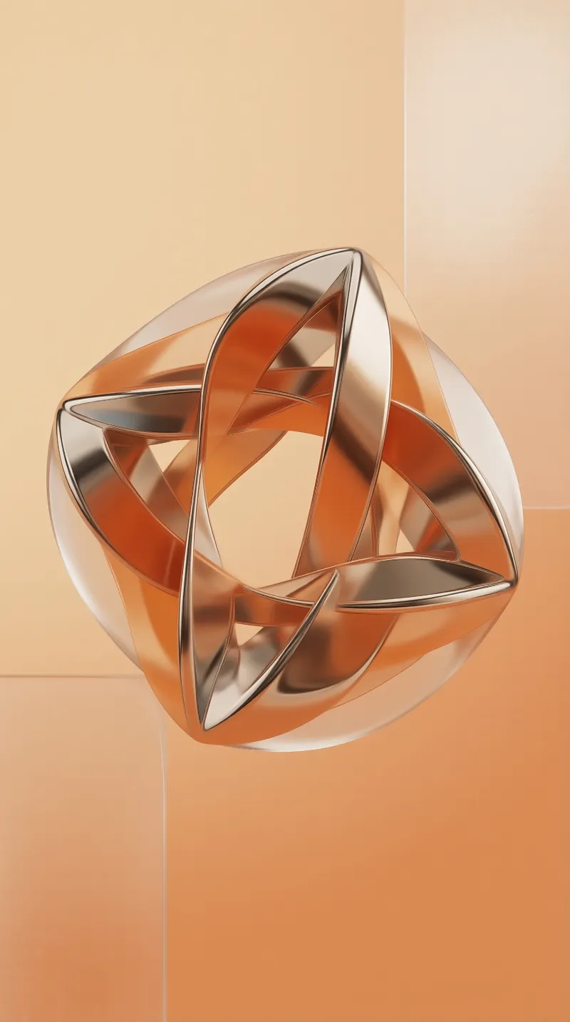 Abstract Metallic Star Shape