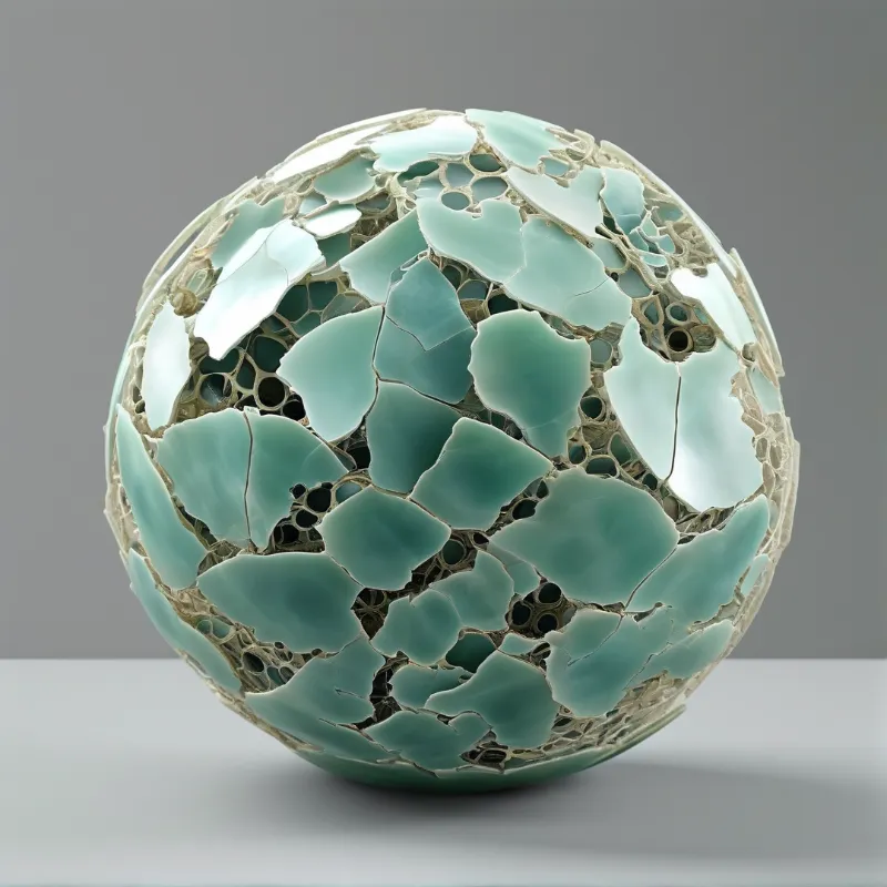 Fragmented Turquoise Sphere