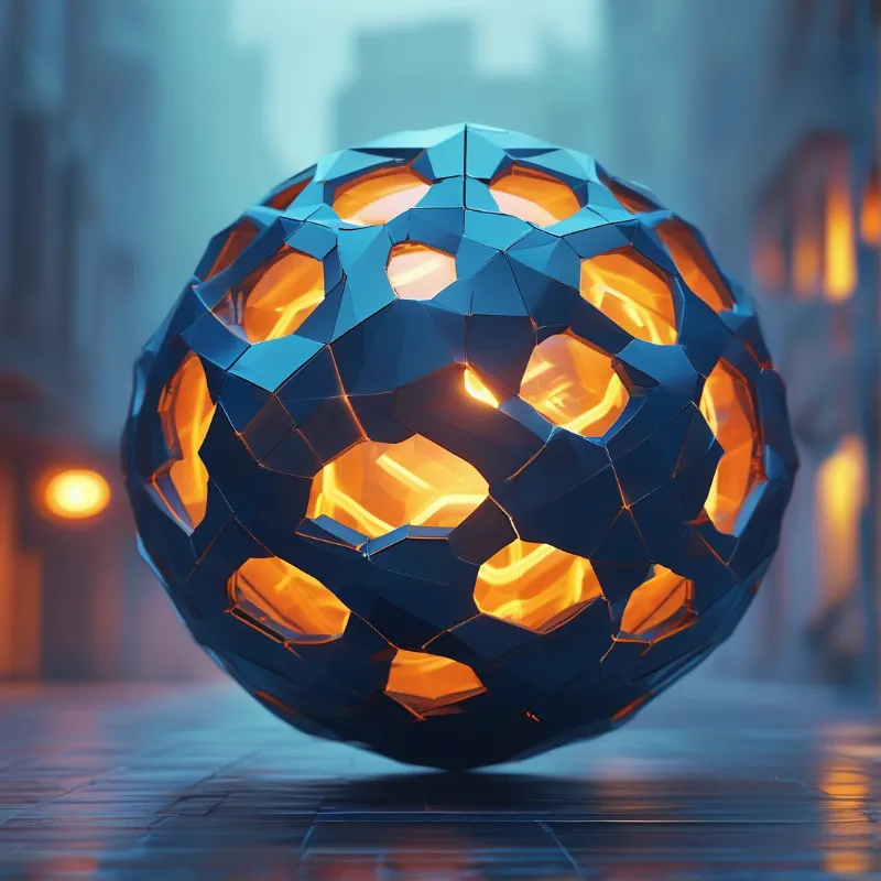 Glowing Geometric Sphere