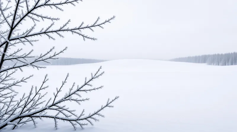 Serene Winter Snow Landscape