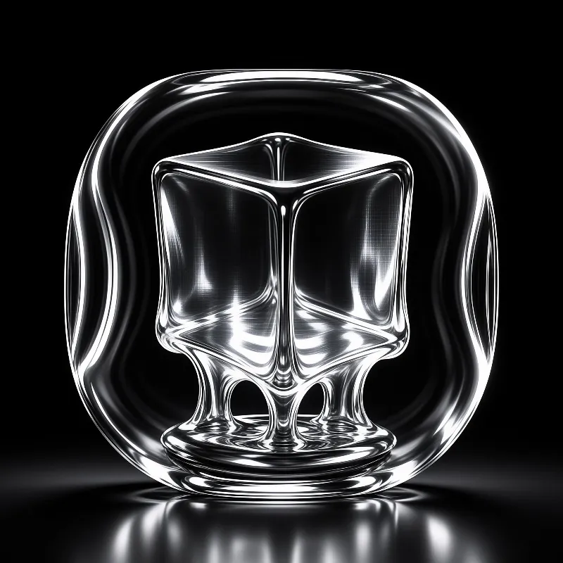 Abstract Glass Skull