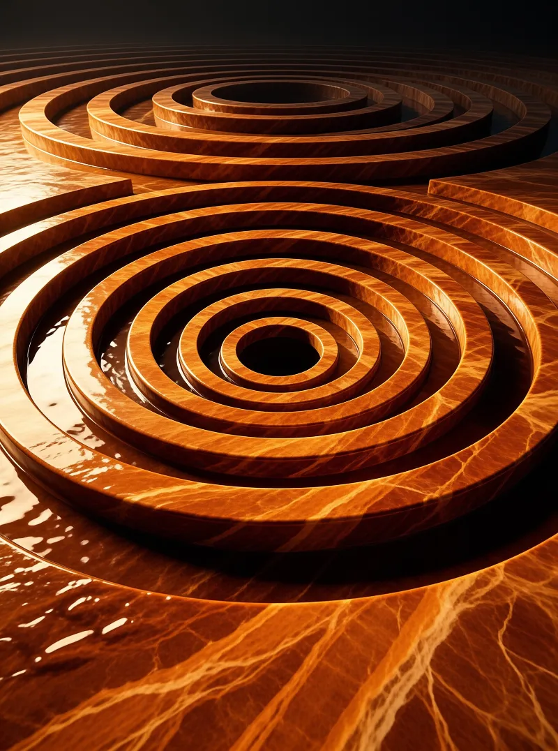 Concentric Orange Spiral
