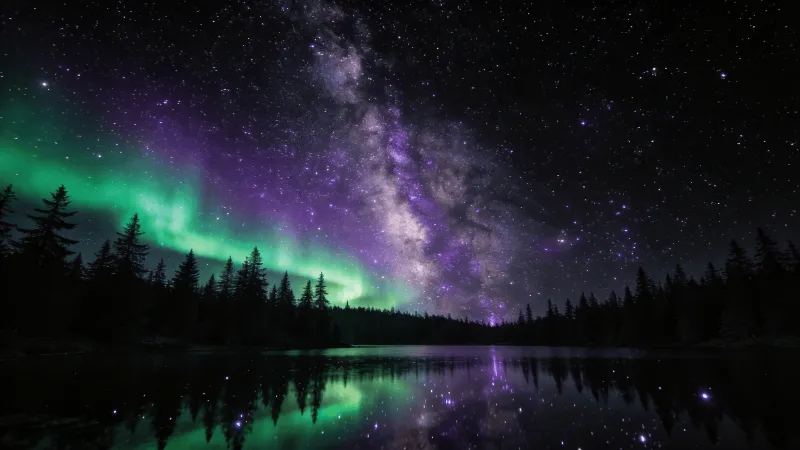 Starlight Night Landscape