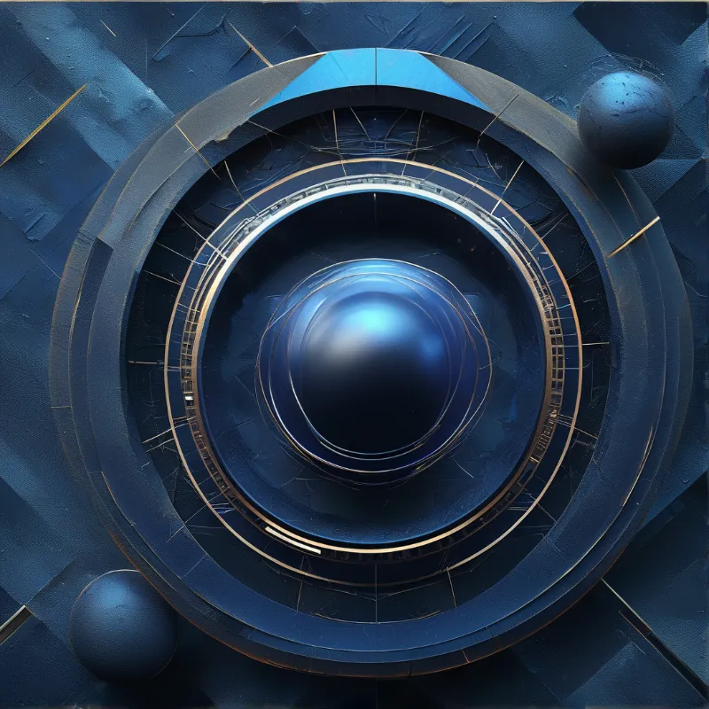 Futuristic Blue Mechanical Core