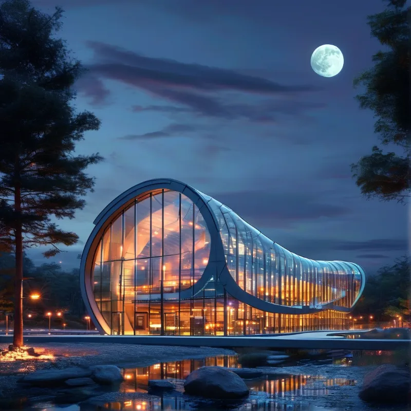 Modern Night Architecture