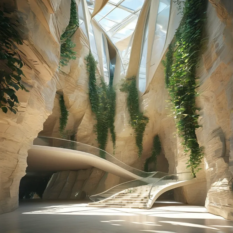 Cave-Inspired Modern Interior