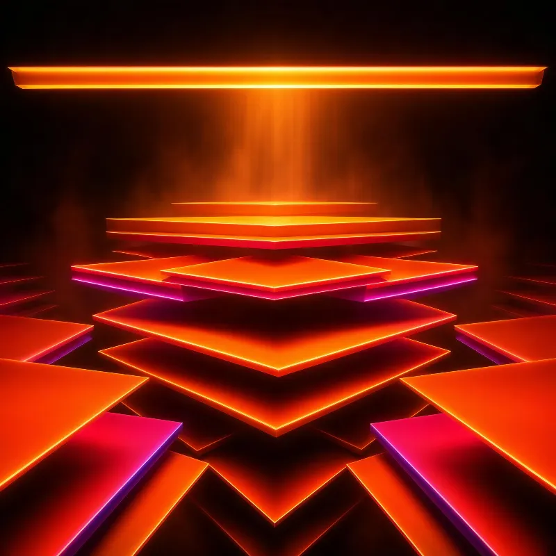 Neon Geometric Structure