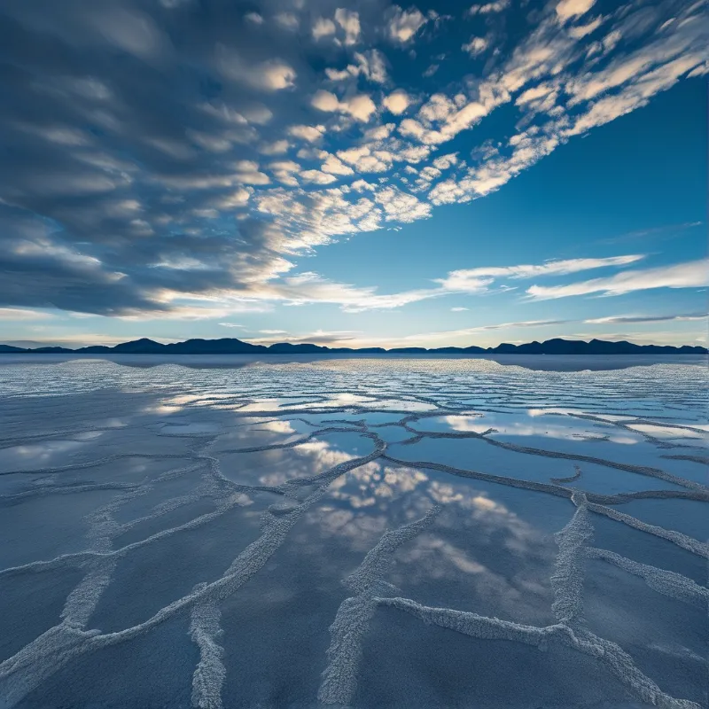 Sky Reflection on Salt Flat