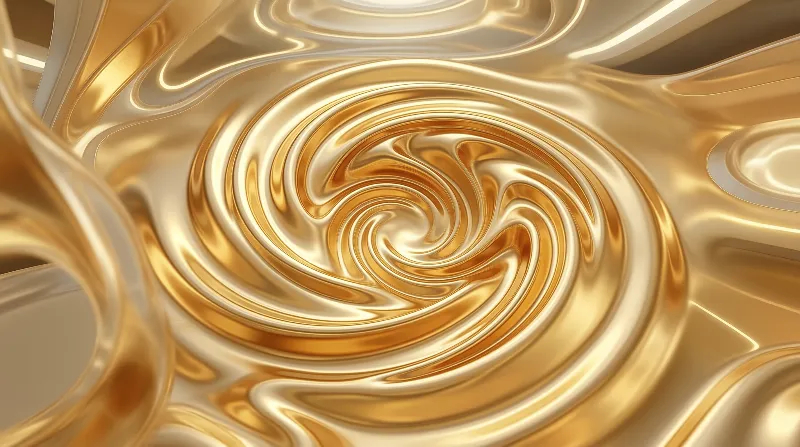 Golden Swirl Abstract
