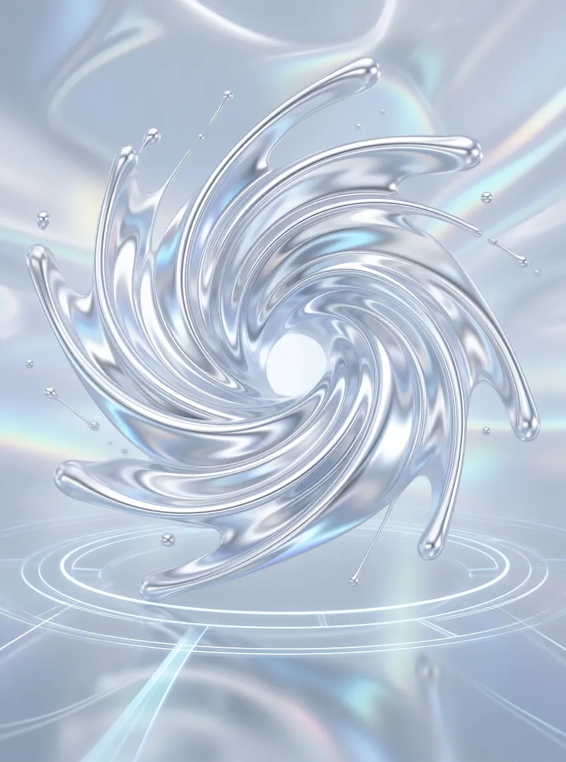 Abstract Metallic Swirl