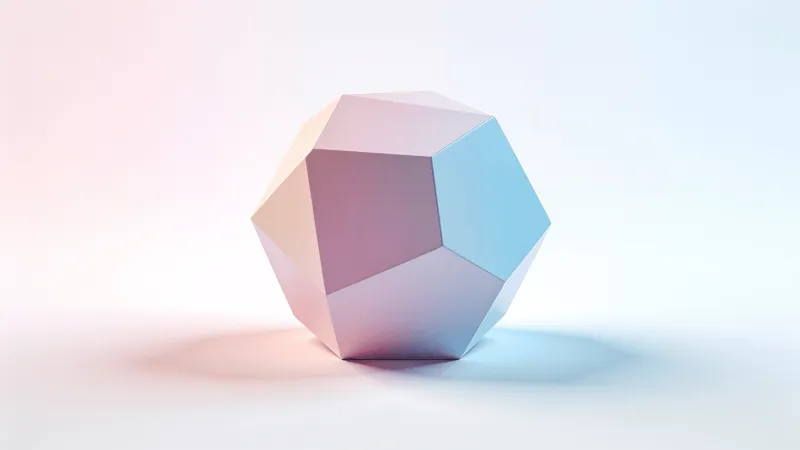 Pastel, Elegant Dodecahedron