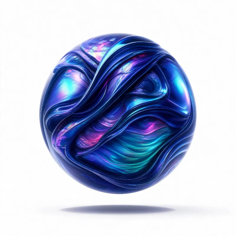Iridescent Blue Sphere