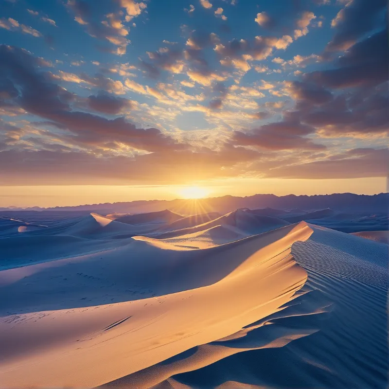 Golden Dunes at Sunset