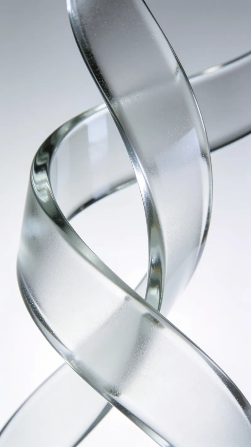 Frosted Glass Curved Ribbon