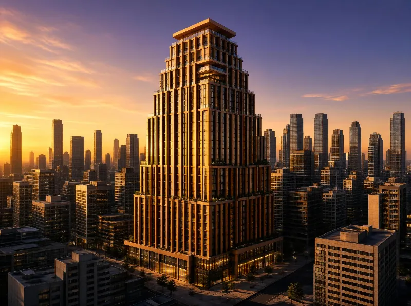 Golden Tower at Sunset