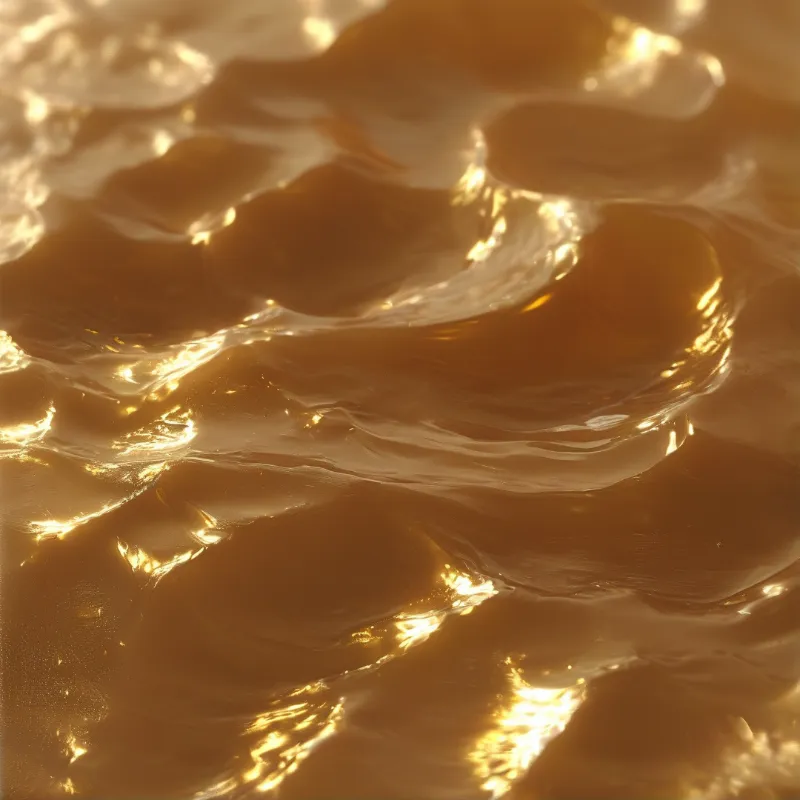 Golden Viscous Liquid Closeup