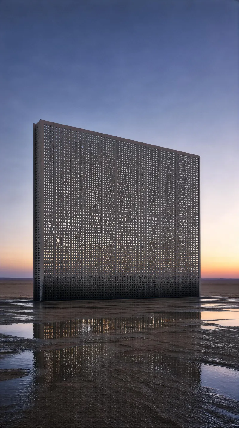 Perforated Wall on Beach