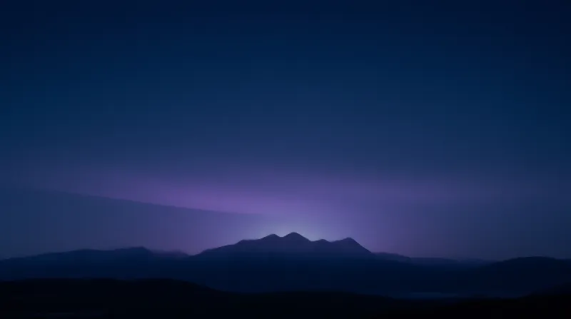 Purple Night Over Mountains