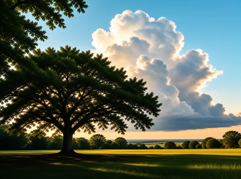 Pastoral Scene at Golden Hour